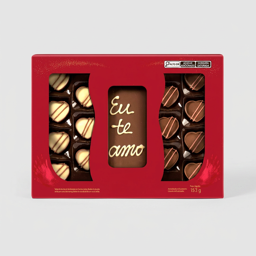 Caixa Artesanal de Bombons Delícias de Amor 153g